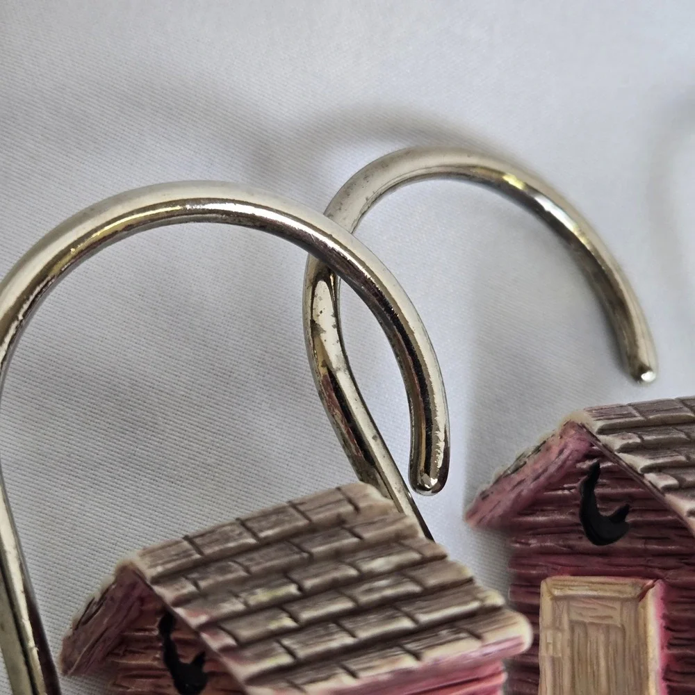 Linda Spivey Rustic Country Outhouse Shower Curtain Hooks Set of 6 Resin Metal